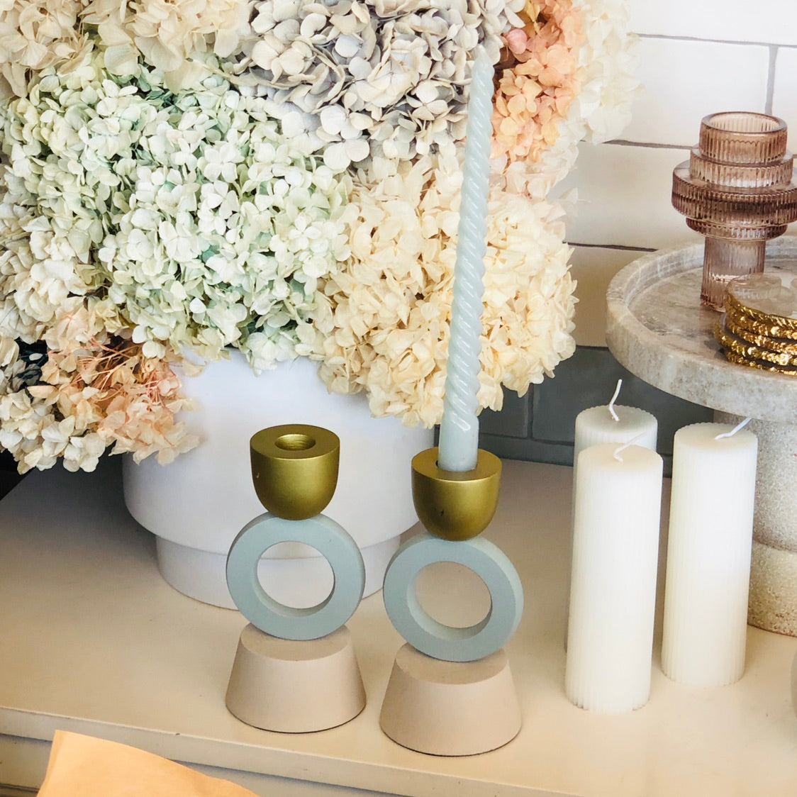 Frankie Metal Candle Holder - Tall