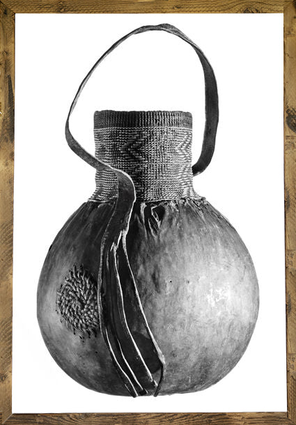 Ethiopian Leather Milk Jug David Ballam Photography with Frame