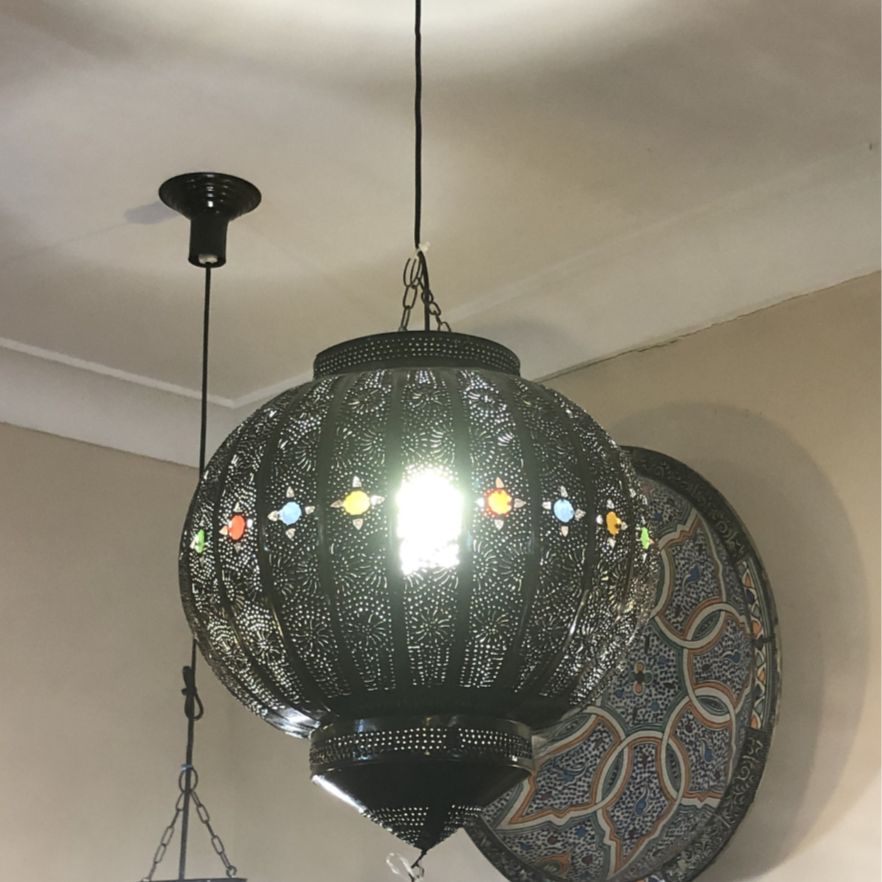 Genuine Moroccan Fretwork Pendant Light Shade - Baruj
