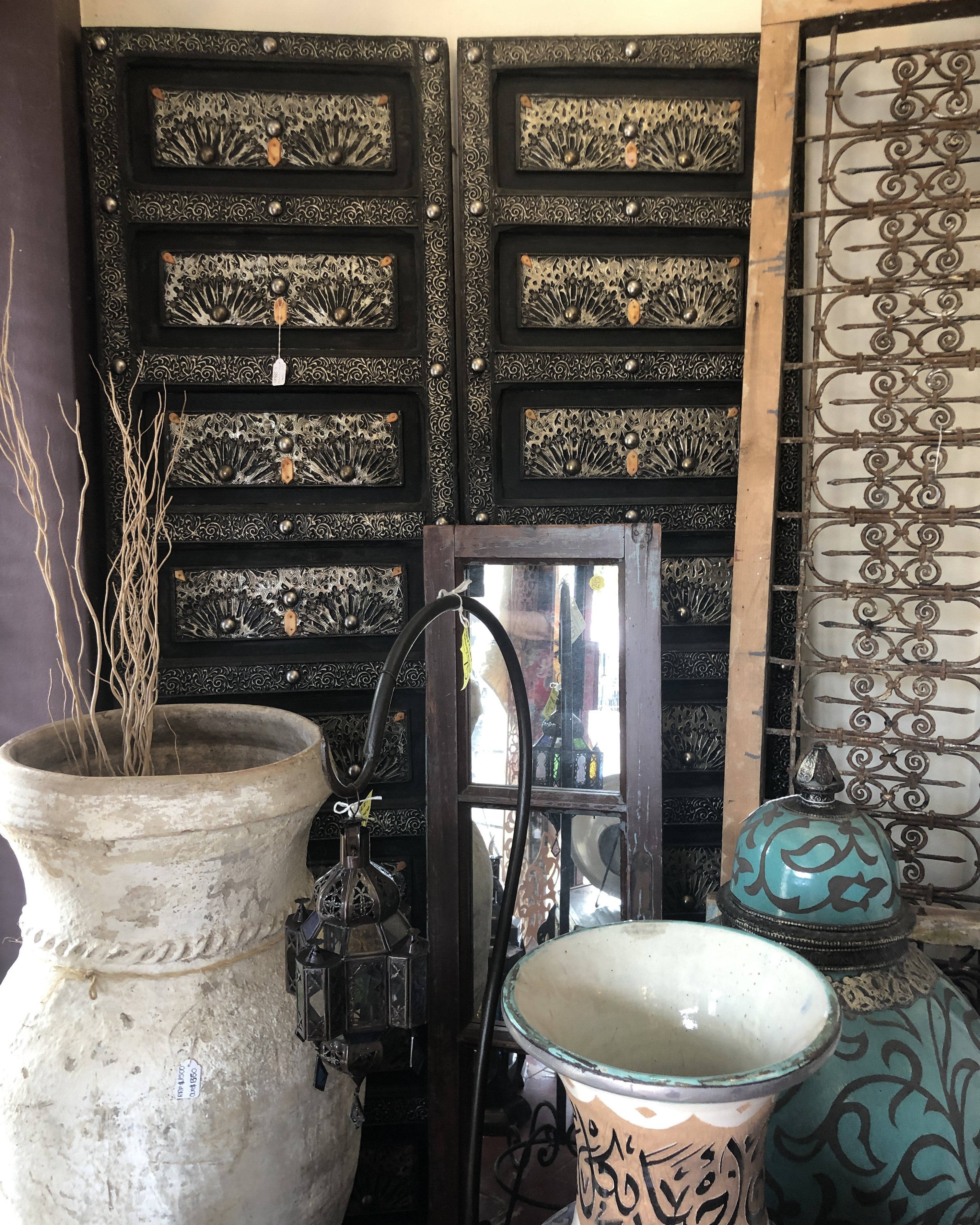 Moroccan Metalwork and Timber Door