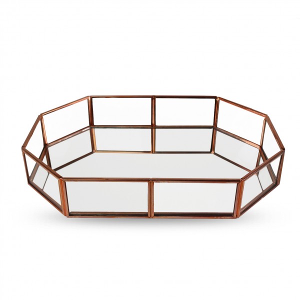 Rose Gold & Glass Tray