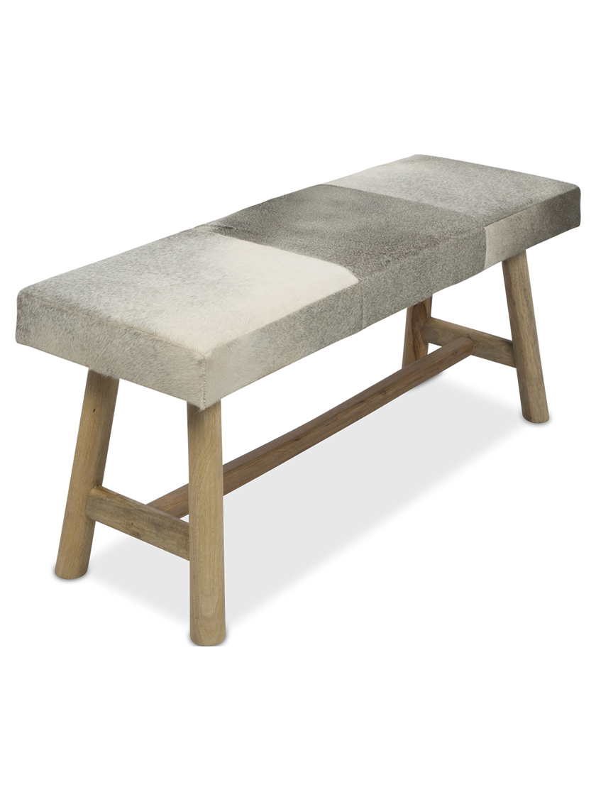 Ranch Cowhide Bench