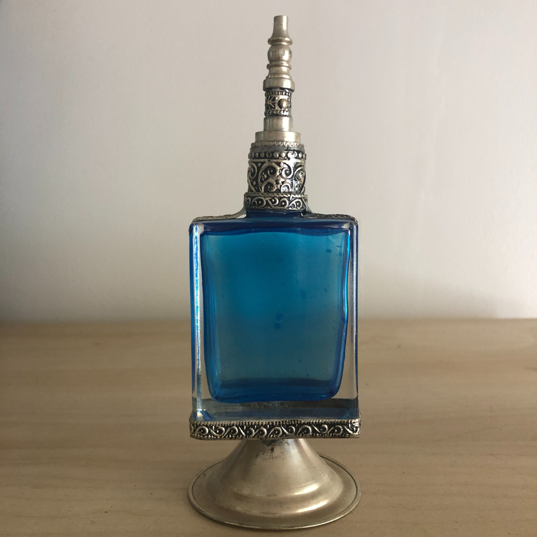 Moroccan Perfume Bottle in Blue