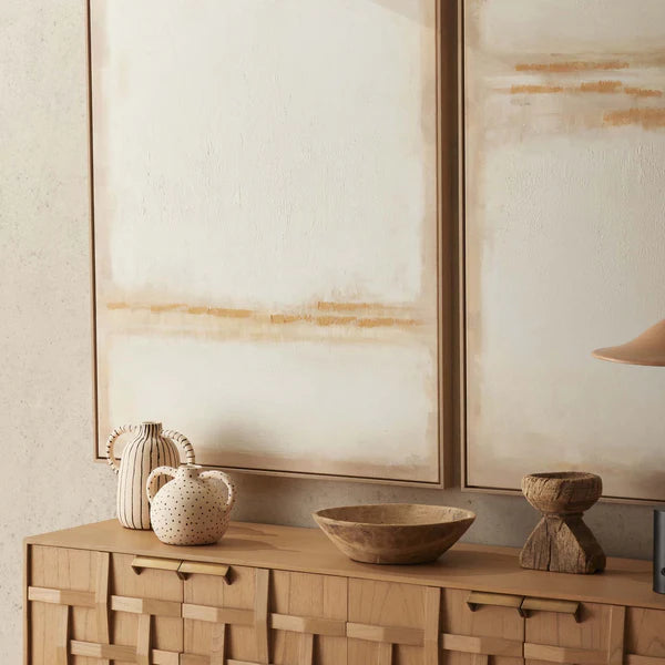 Bleached Timber Candle Holder