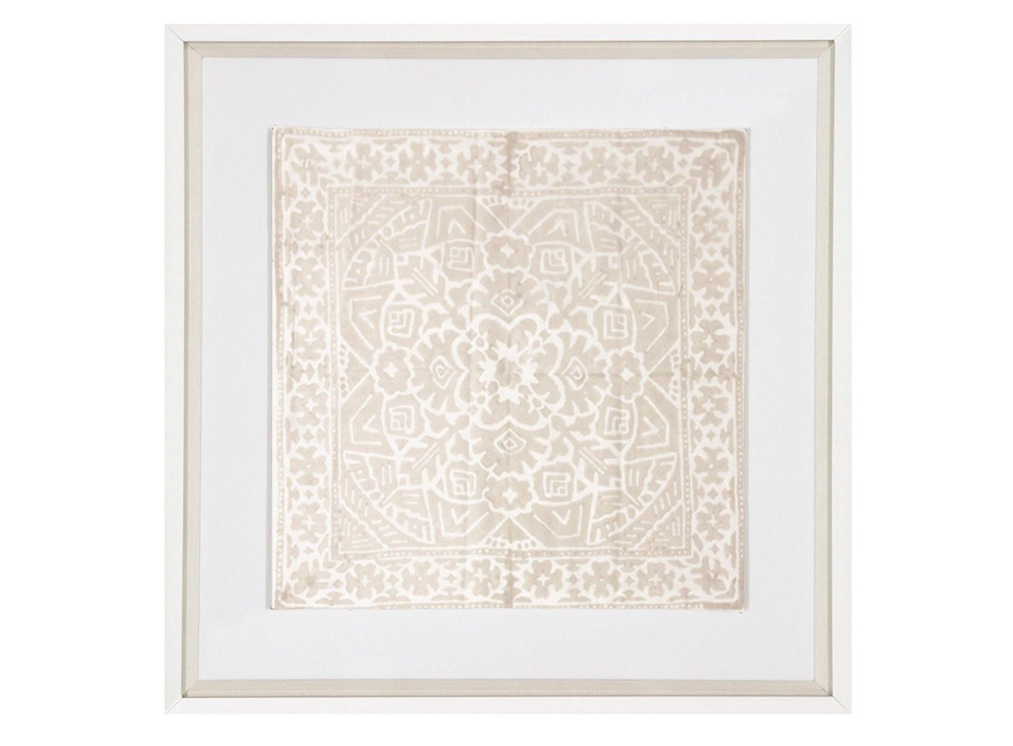 Kilim Print Artwork in Natural