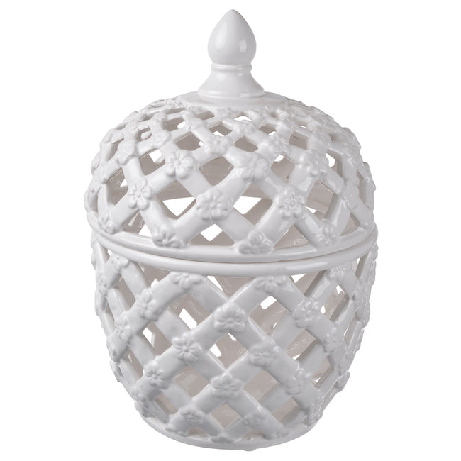 Lattice Lidded Jar
