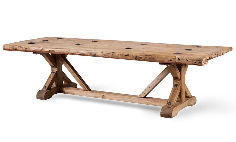 Reclaimed Elm Old Door Coffee Table