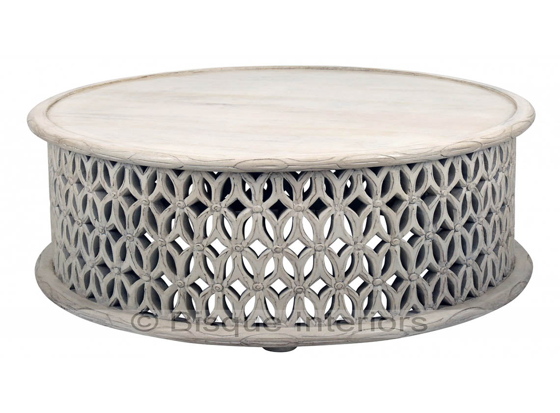 Carved Timber Coffee Table