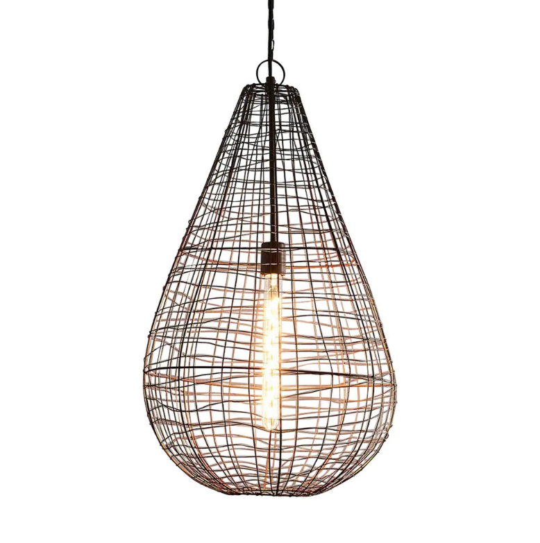 Wire Weave Tear Shaped Cray Pot Pendant