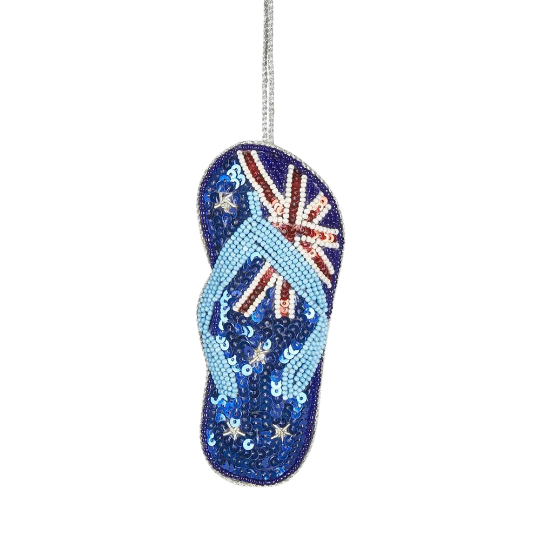 Aussie Thong Sequin Hanging Decoration