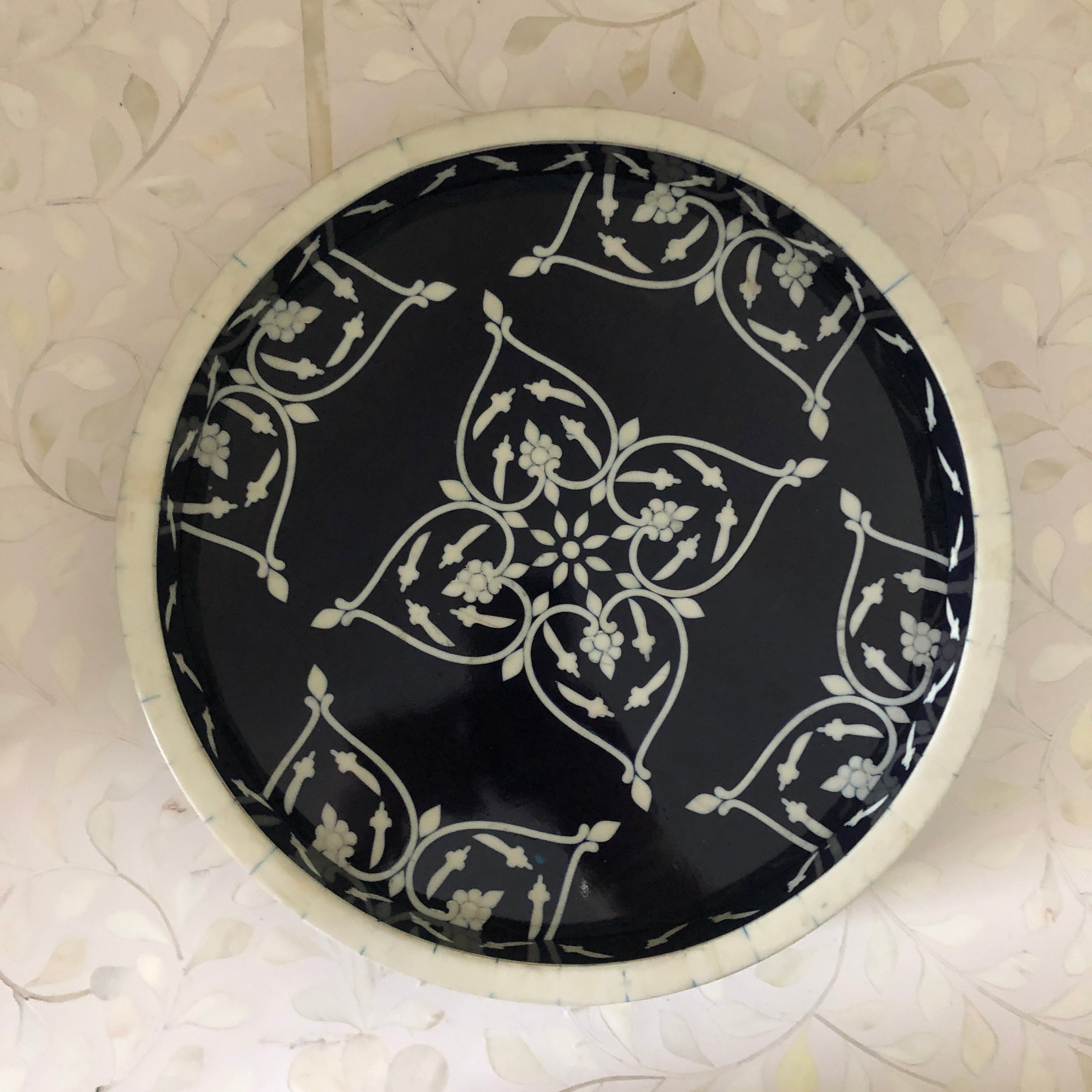 Bone Inlay Tray with Hearts