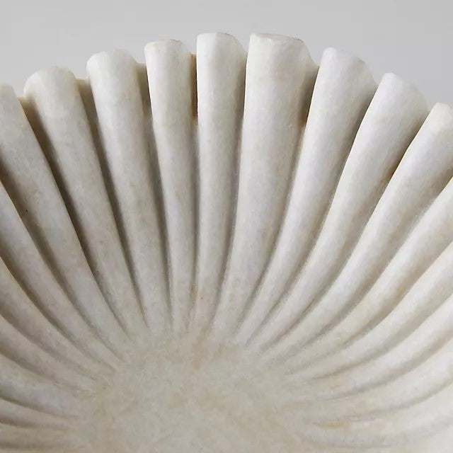 Banswara Marble Fluted Bowl - Large