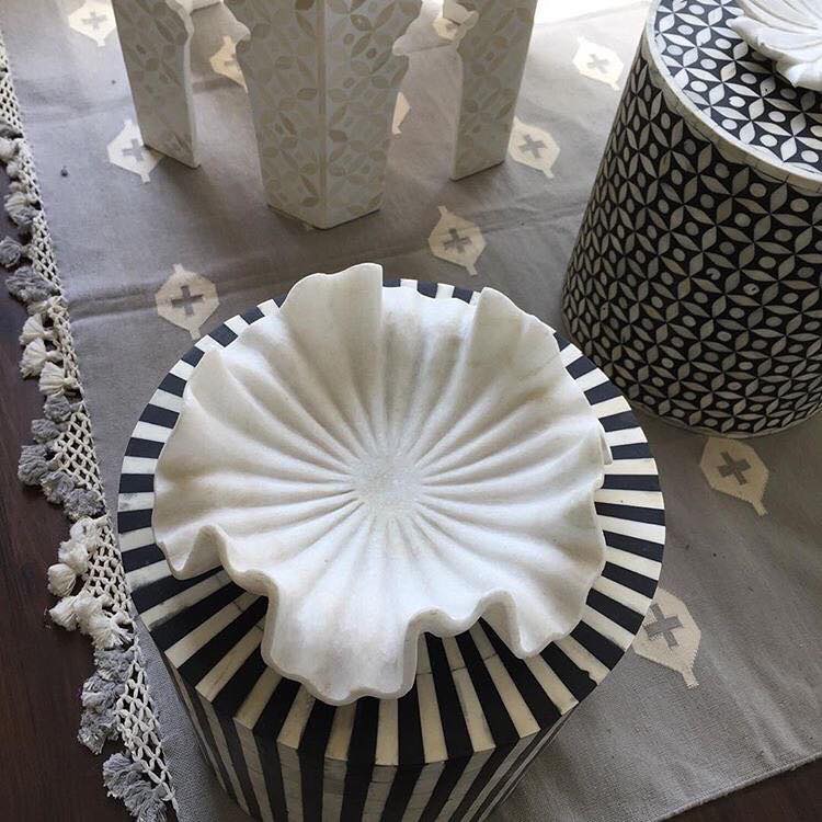 Coral Marble Mandala Bowl