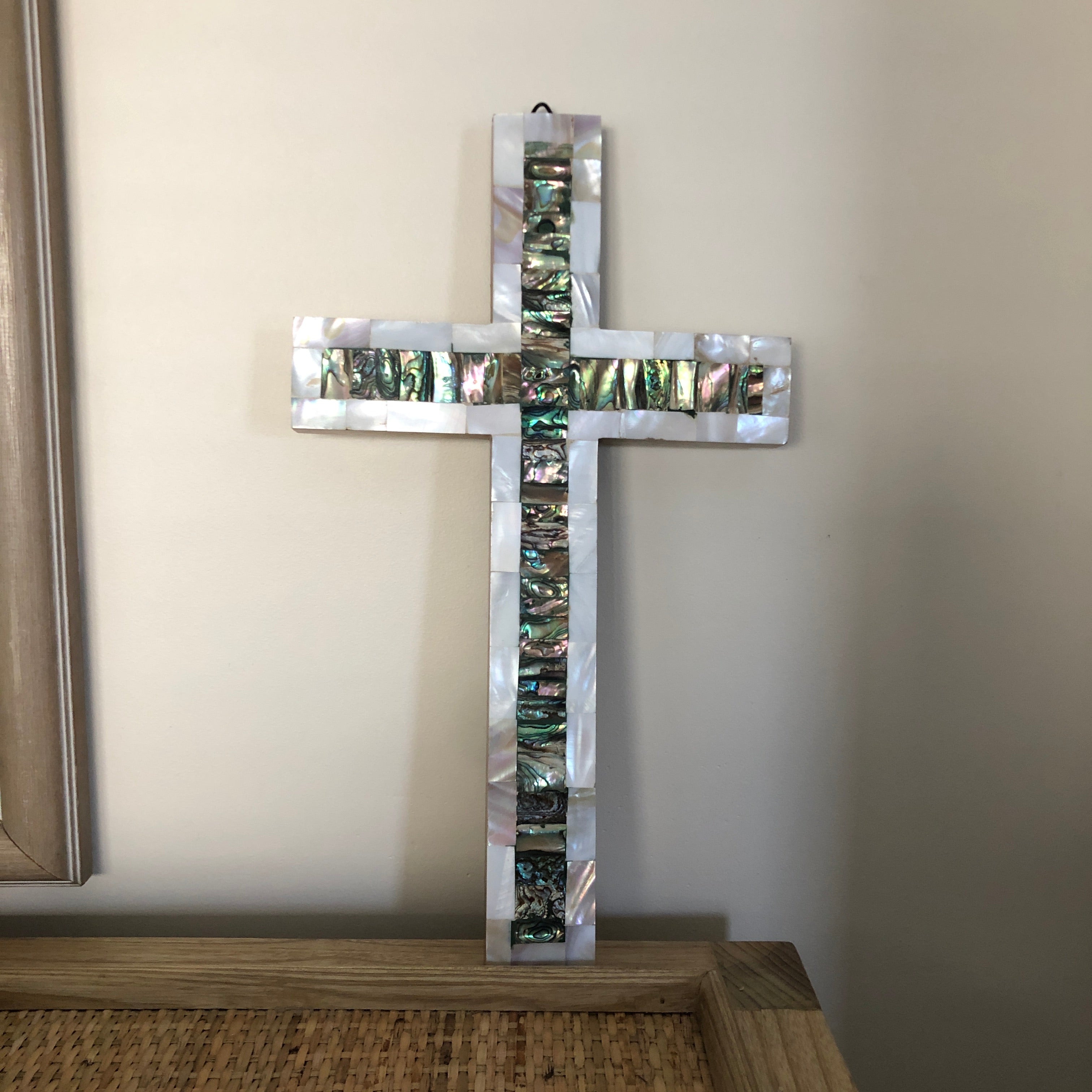 Mother of Pearl Cross Wall Plaque