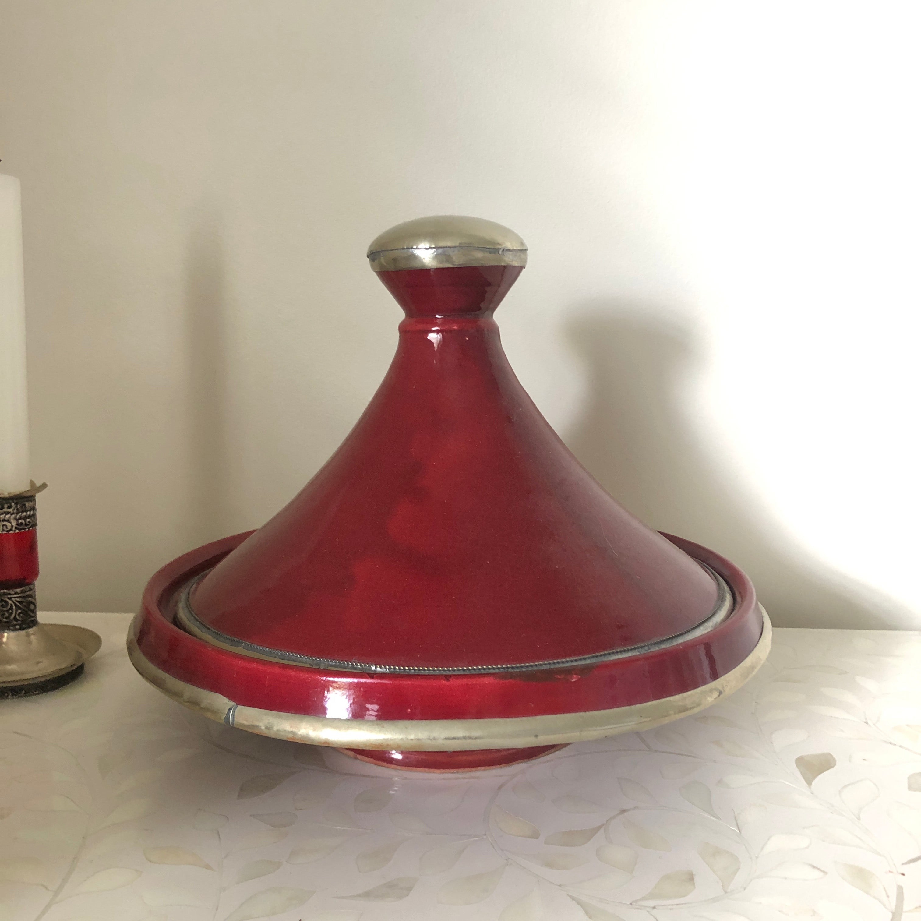 Decorative Tagine in Deep Red