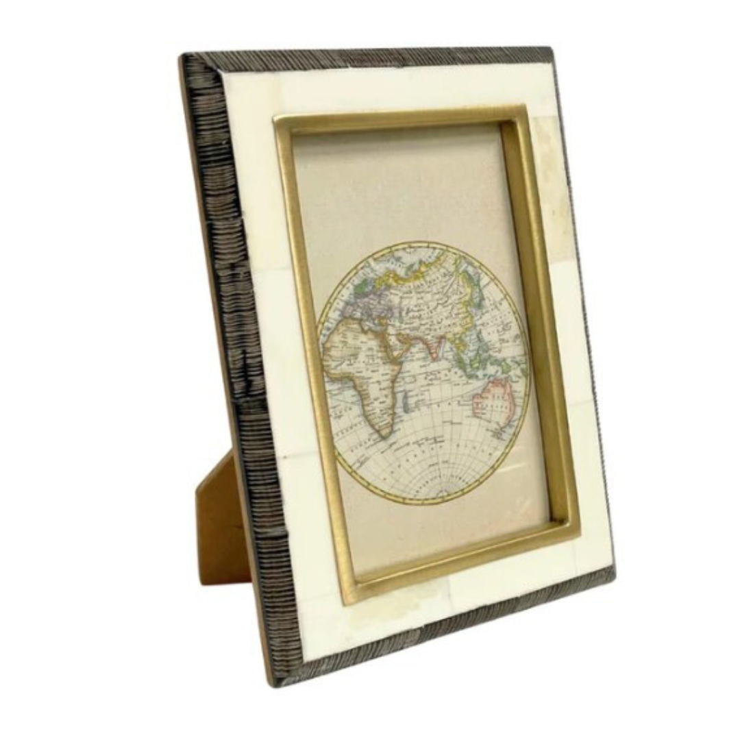 Brass Trim Bone Frame