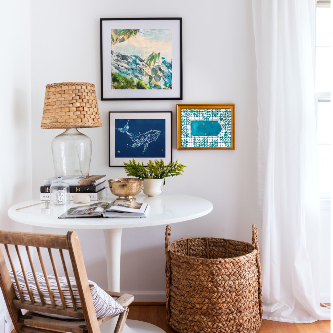 'Soldier's Point' with Oak Floating Frame