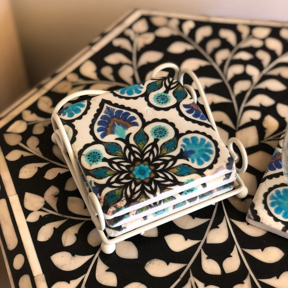 Azura Stone-Look Coasters - Set of 4