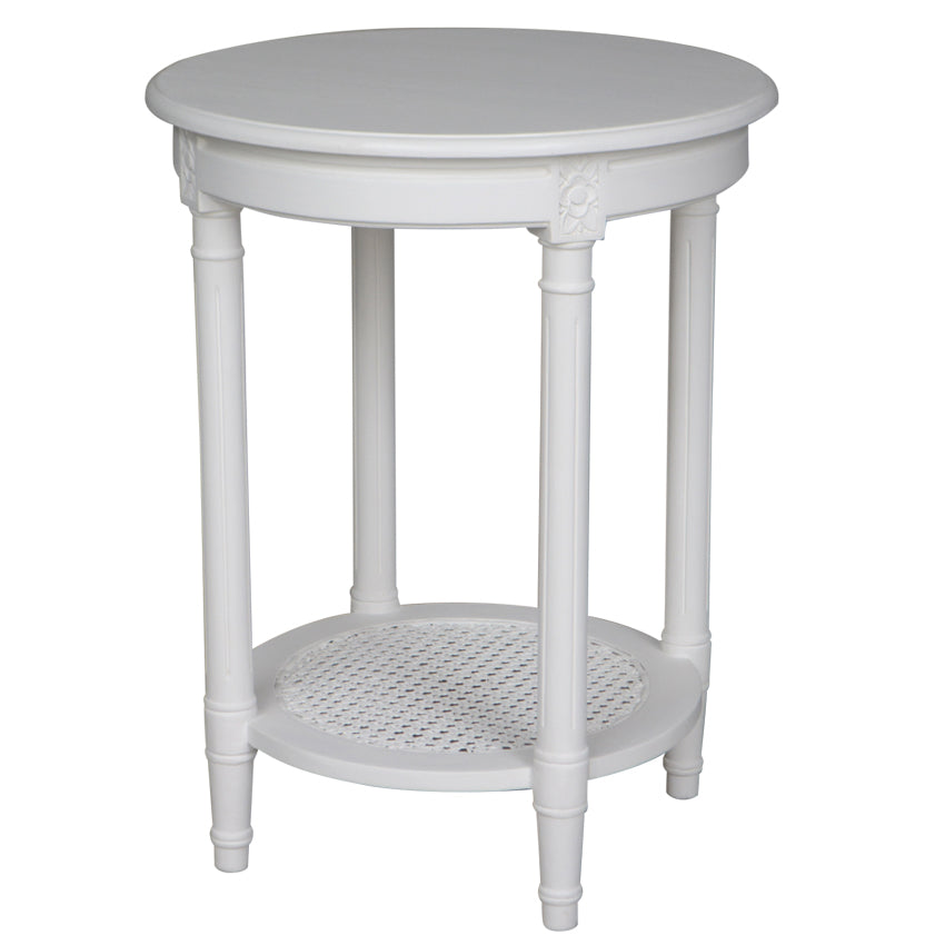 Nimes Occasional Round Table in White