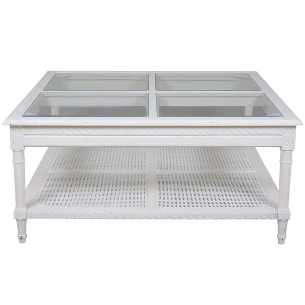 Nimes Square Coffee Table in White