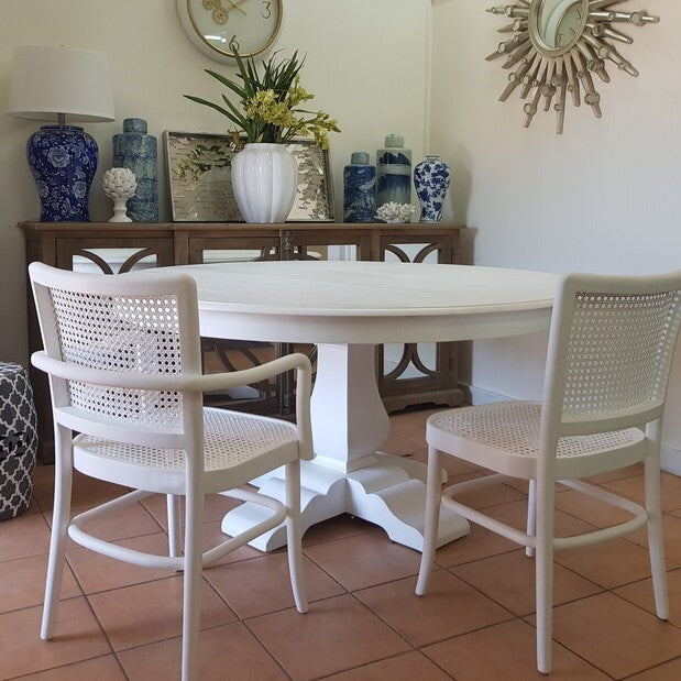 Palm Armed Rattan Dining Chair