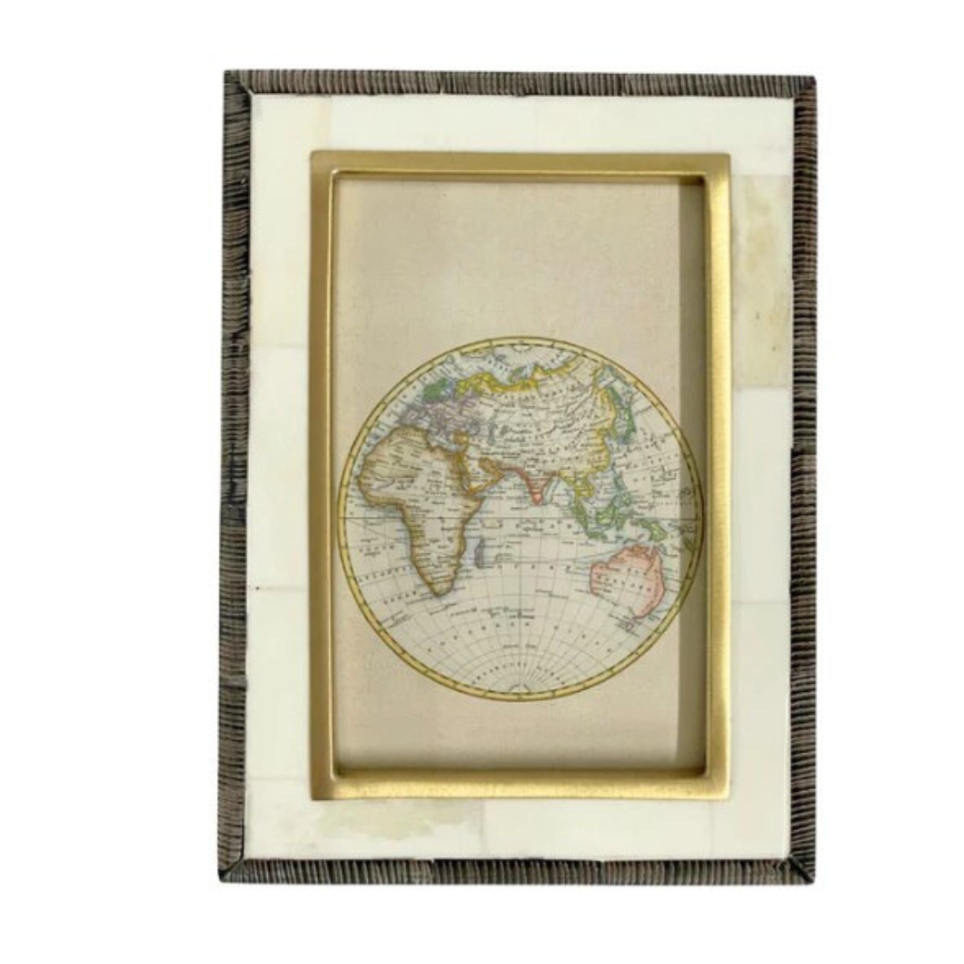 Brass Trim Bone Frame