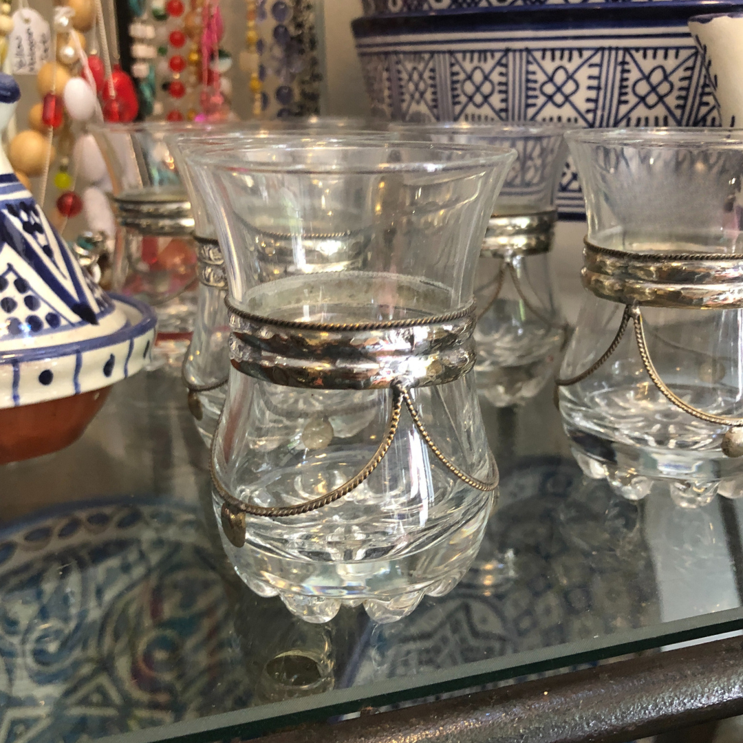 Traditional Moroccan Tea Glasses - Set of 4