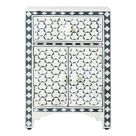 Targua Bone Inlay Bedside Table