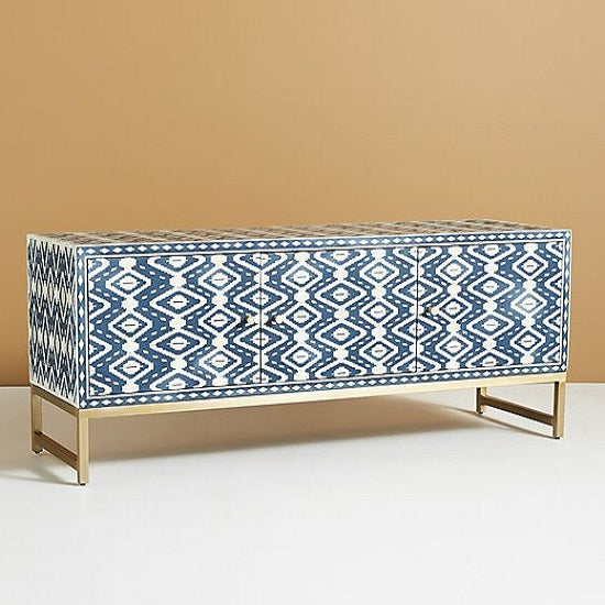 Bone Inlay Indo Media Console