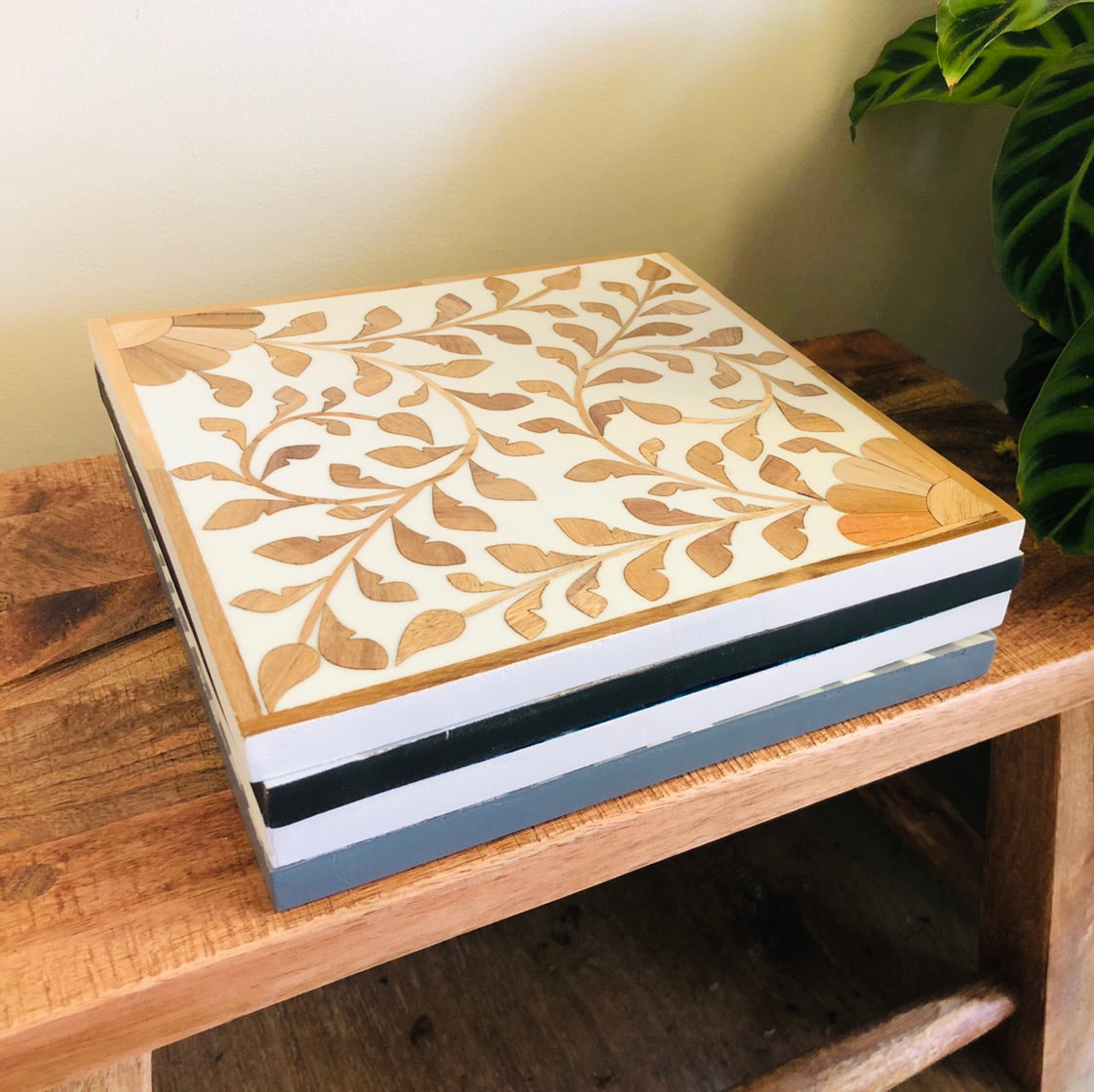 Timber Inlay Trivet in Natural