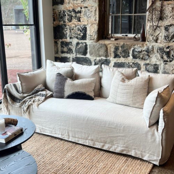 Newport Linen Sofa in Beige