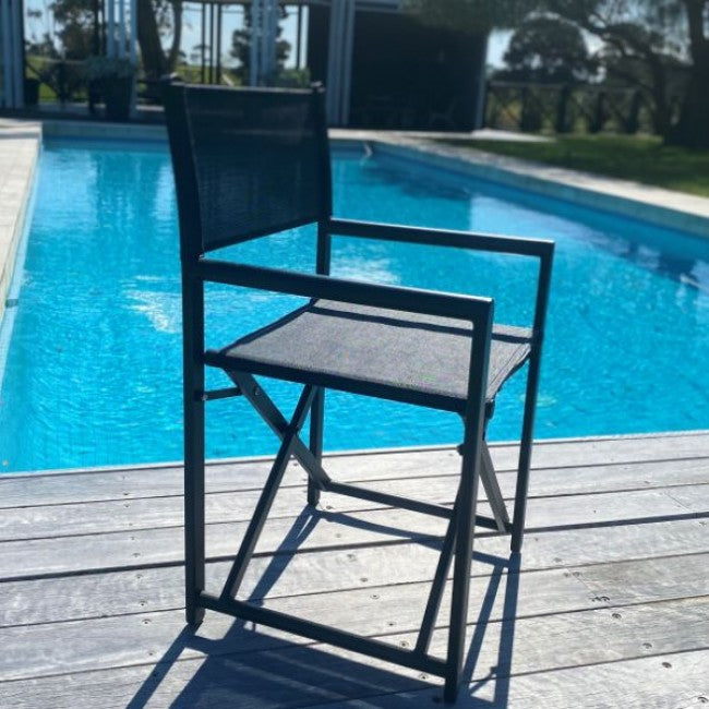 Aluminium Director's Chair - Black