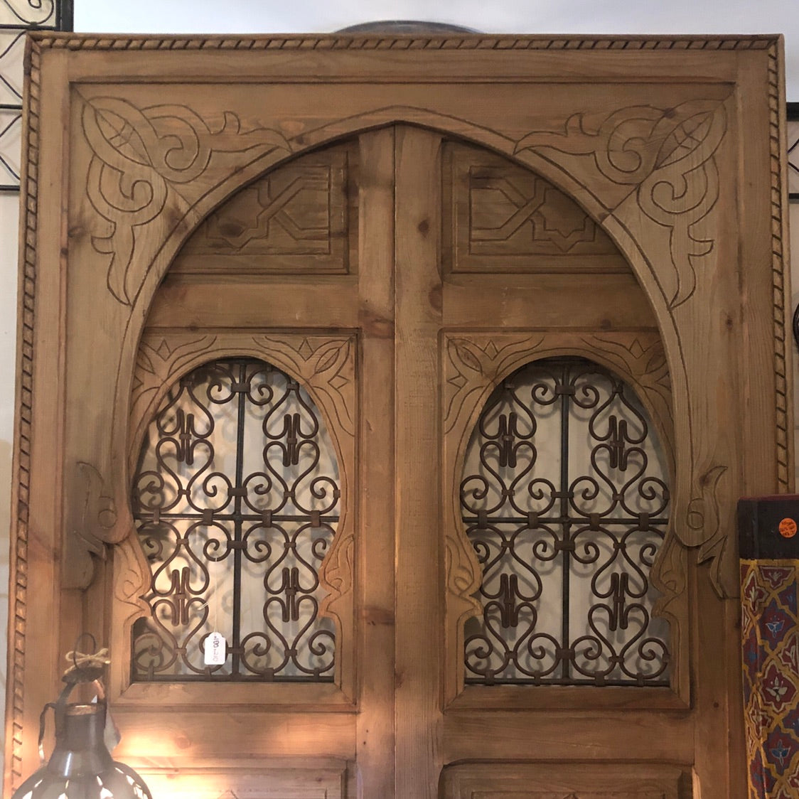 Moroccan Double Door with Ironwork