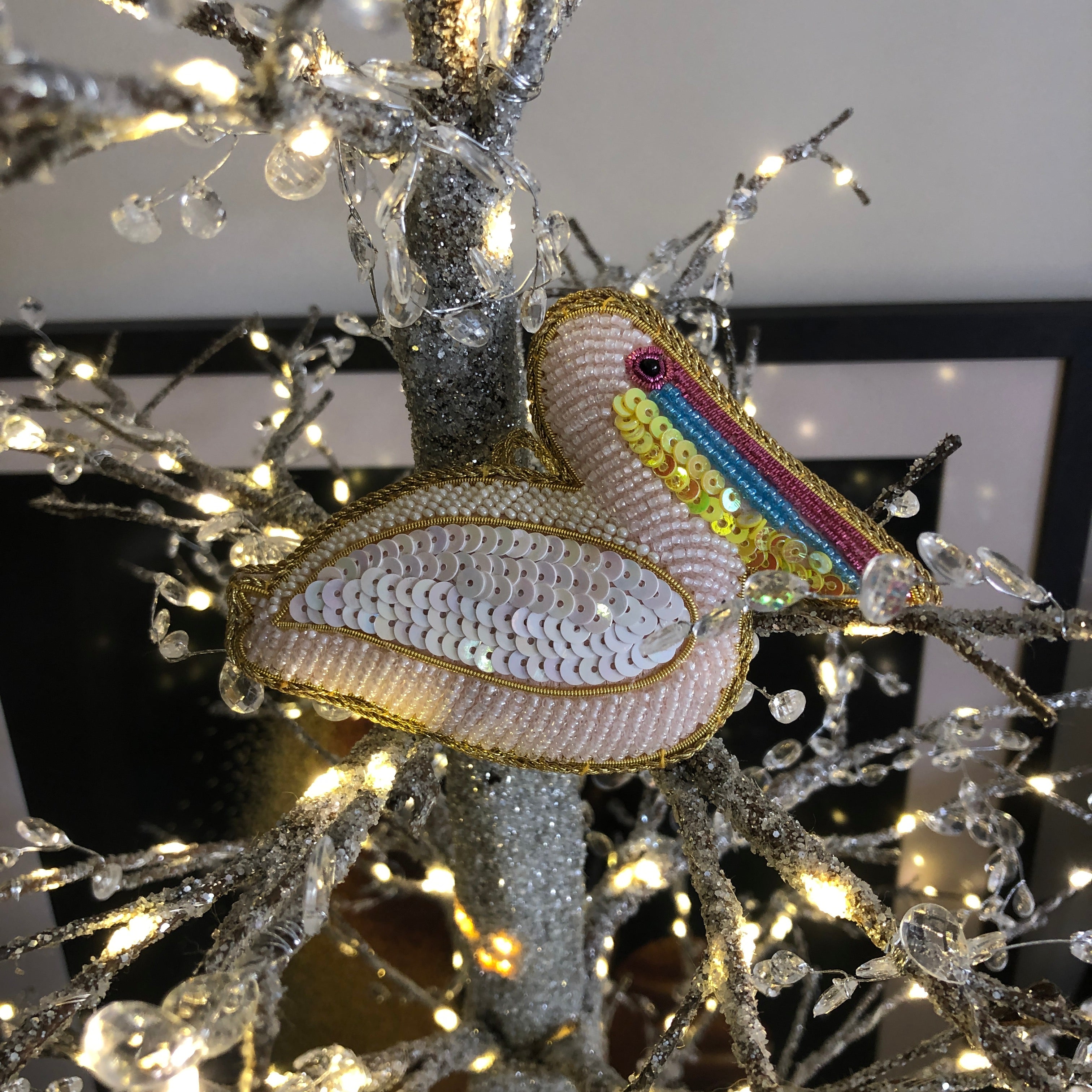 Pelican Sequin Hanging Decoration