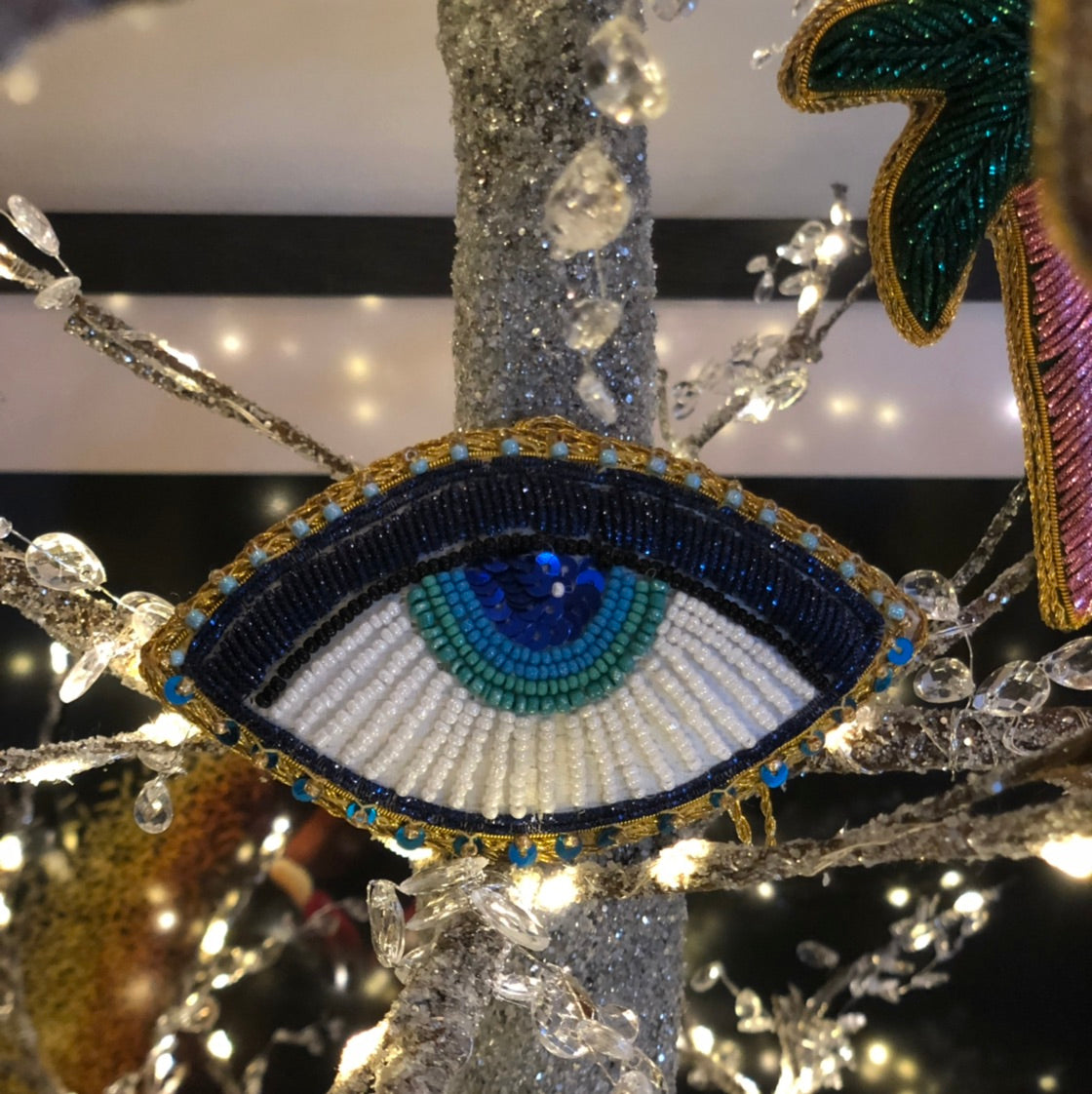 Sequin Evil Eye Hanging Tree Decoration