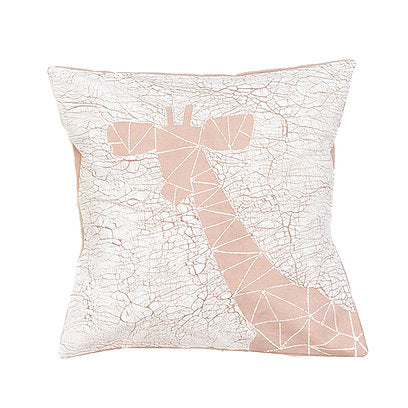 Malawi Cushion Range: Giraffe Hand-printed  Cushion Cover Crackle