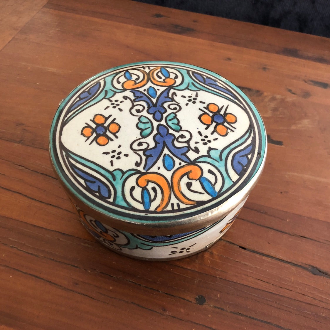 Moorish Fez Round Box with Lid