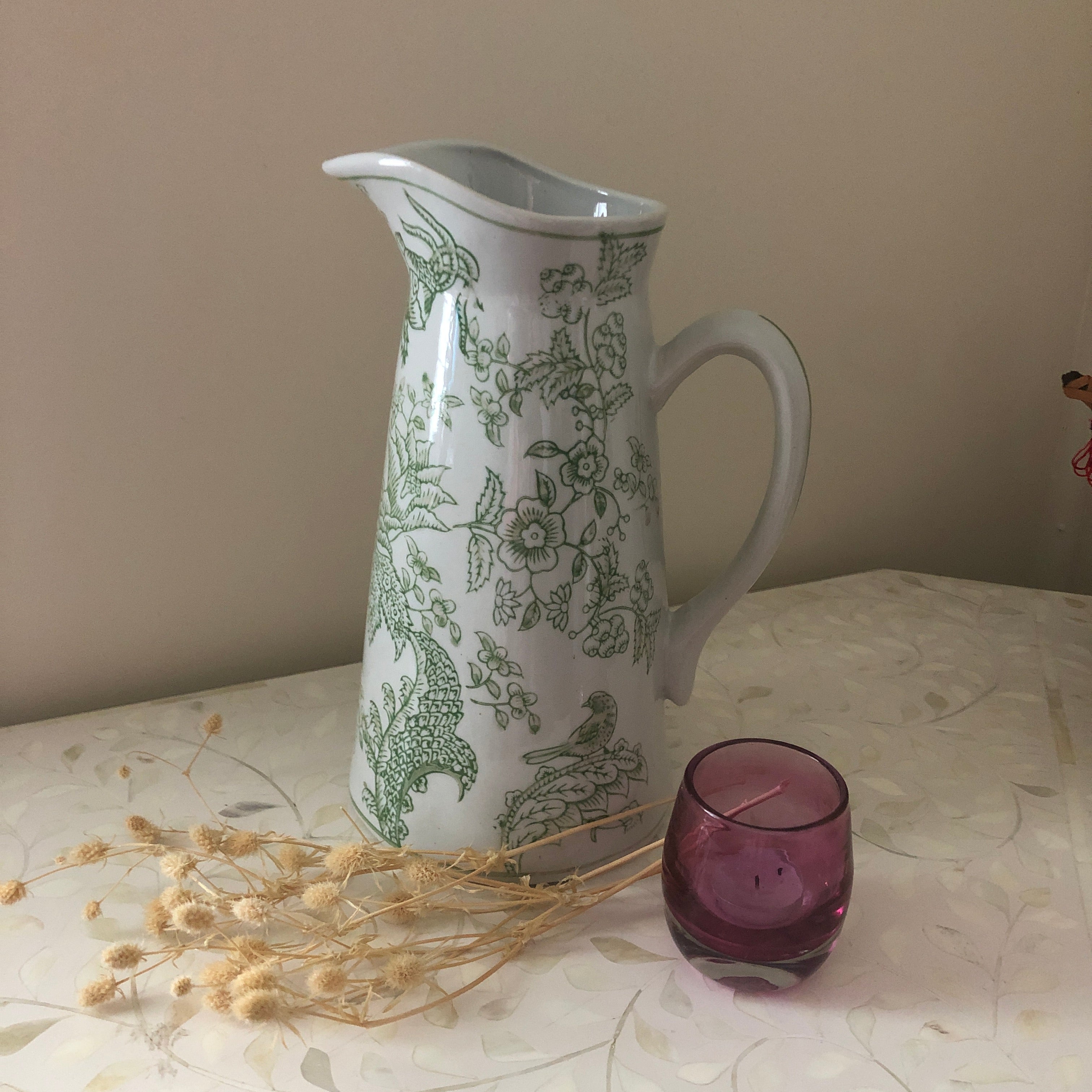 Chinoiserie Jug in Sage