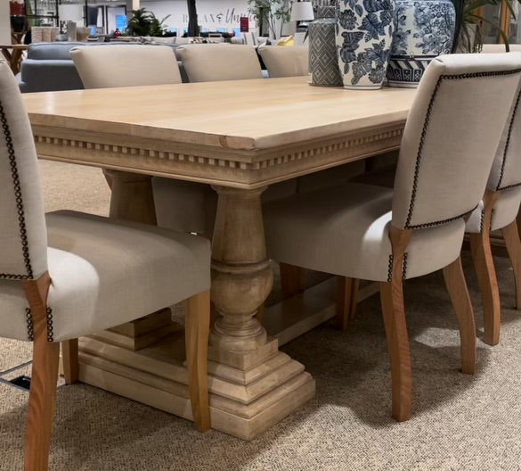 Laurent Dining Table in Biscuit