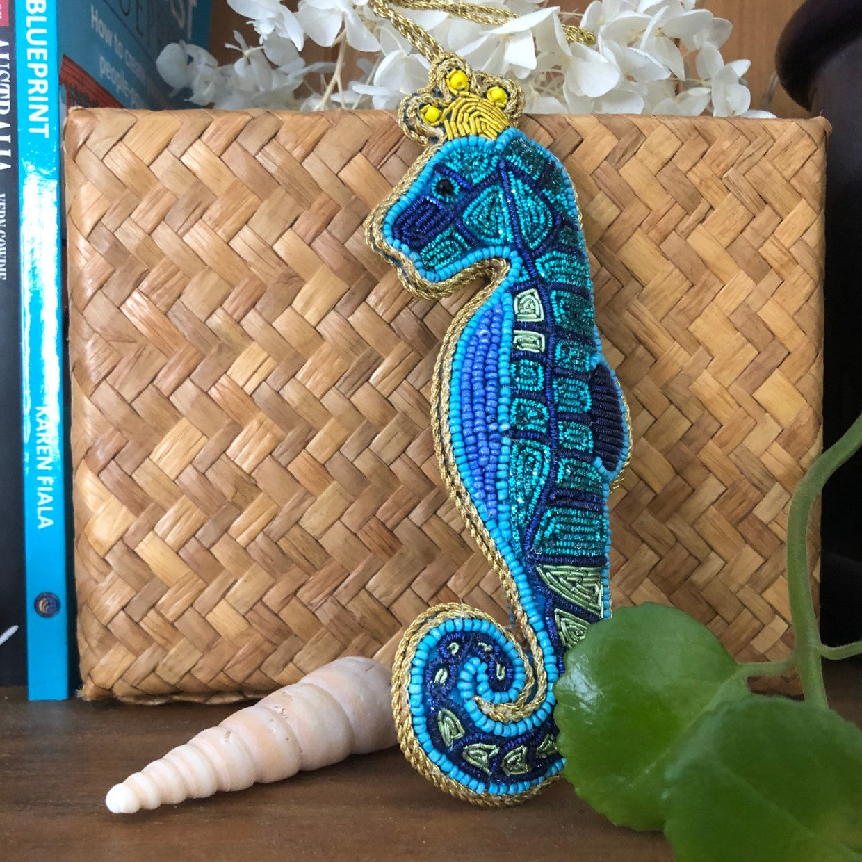 Sequin Queen Seahorse Tree Decoration