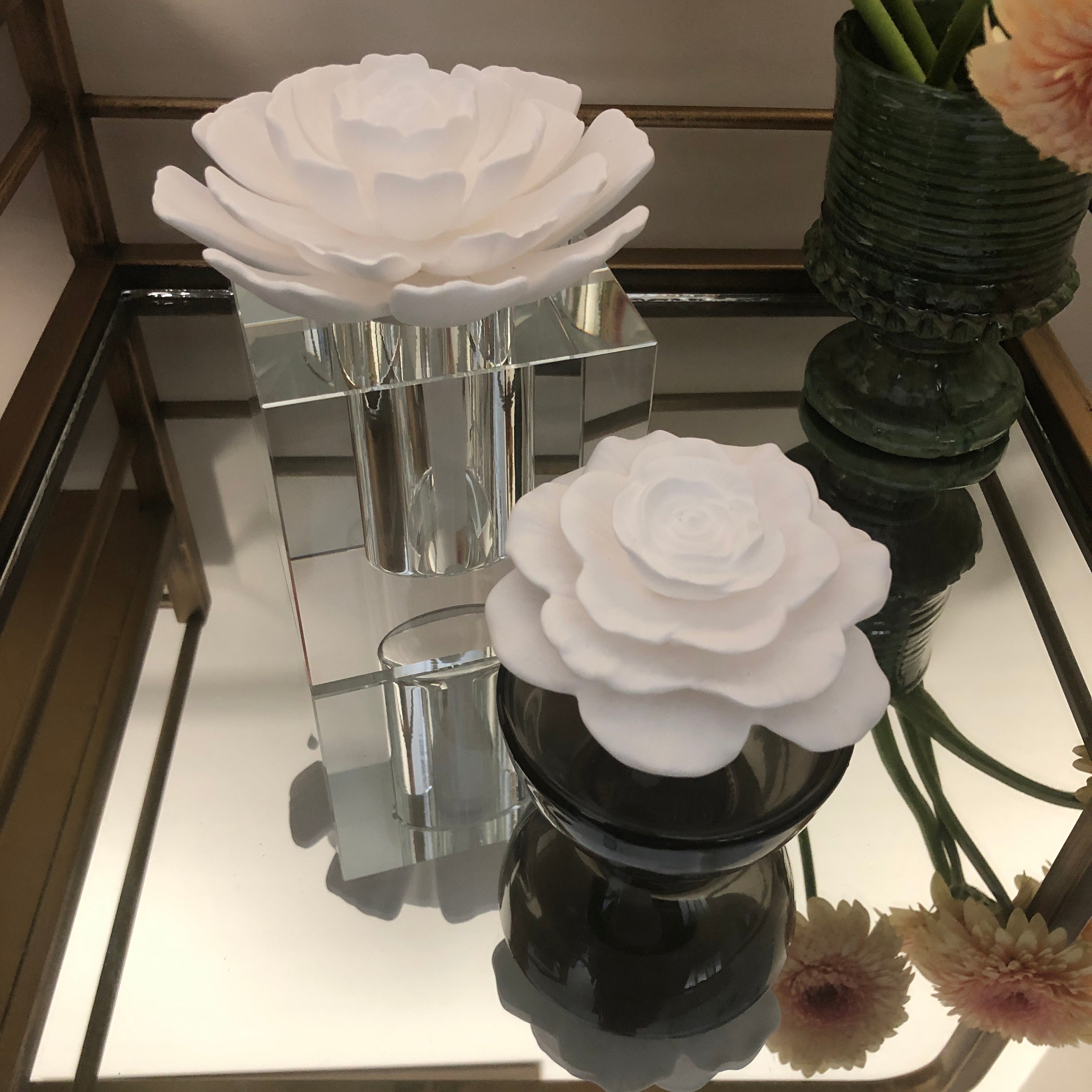 Modena Large Crystal Gift Set - White Rose