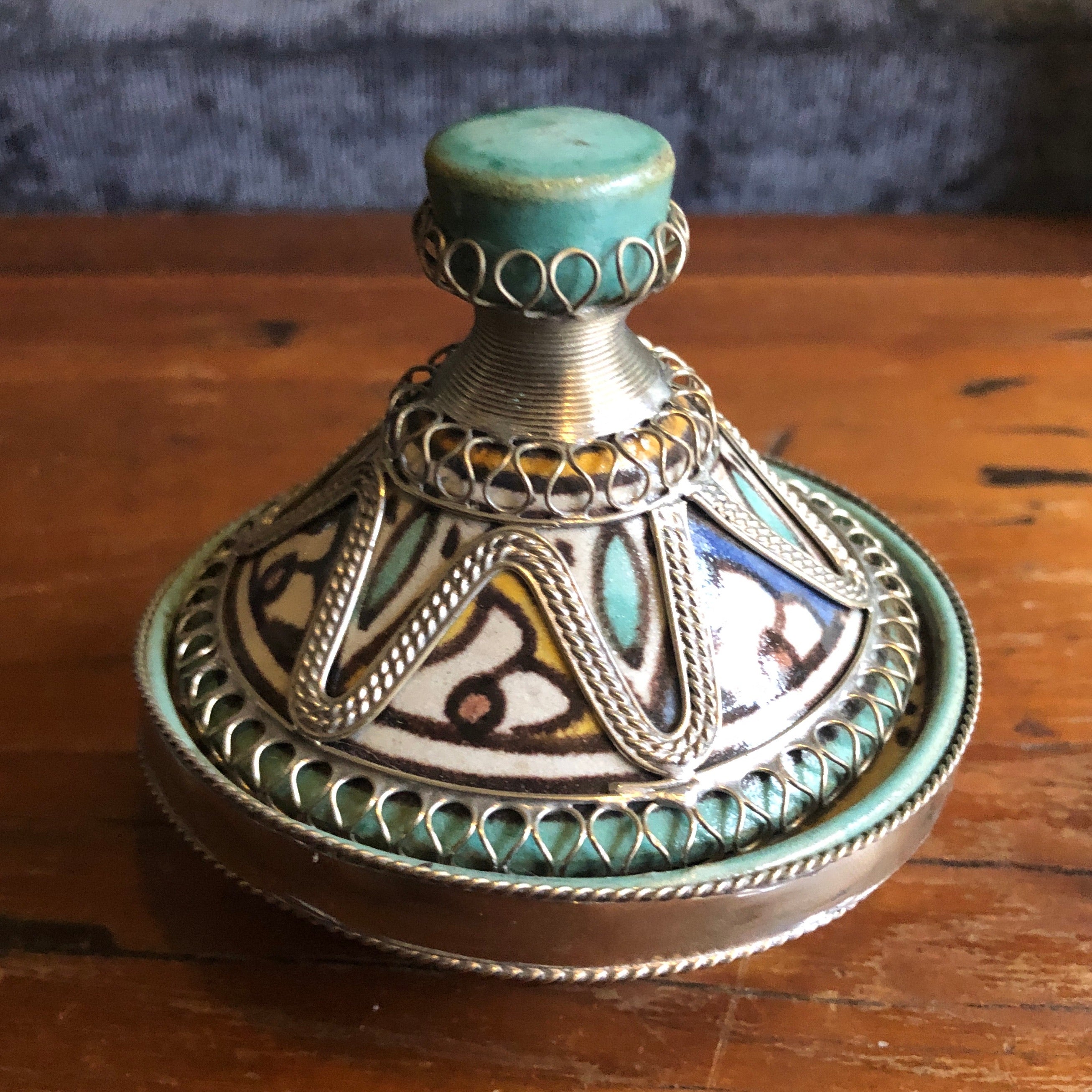 Tangier Mini Tagine with Silver Detail