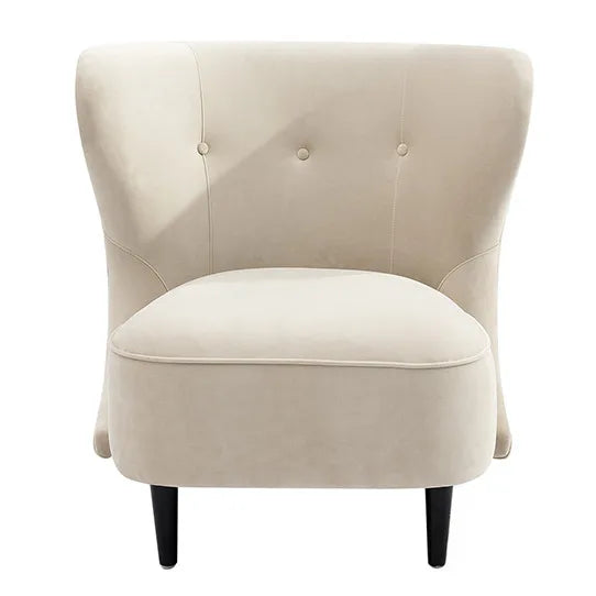 Abigail Occasional Chair in Nude Velvet