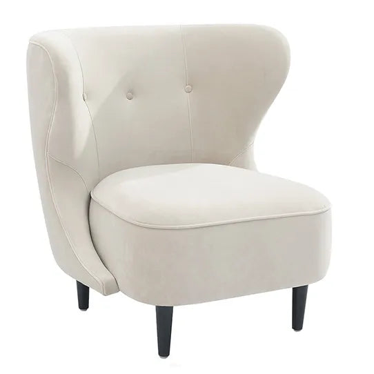 Abigail Occasional Chair in Nude Velvet