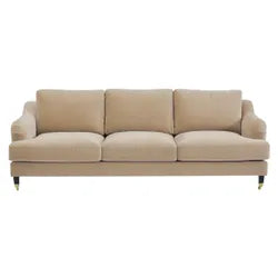 Aerin 3 Seater Sofa in Taupe Velvet