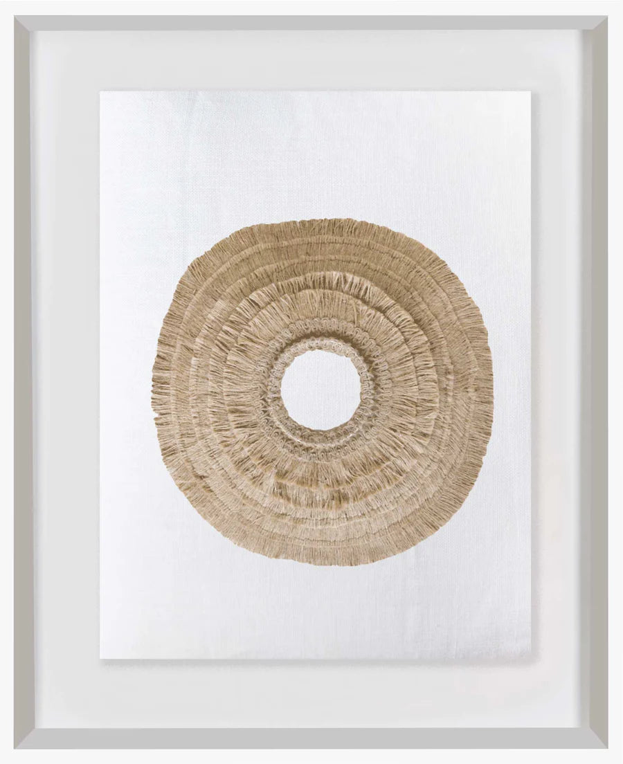 African Shield White Artwork 67cm x 85cm in Black Frame