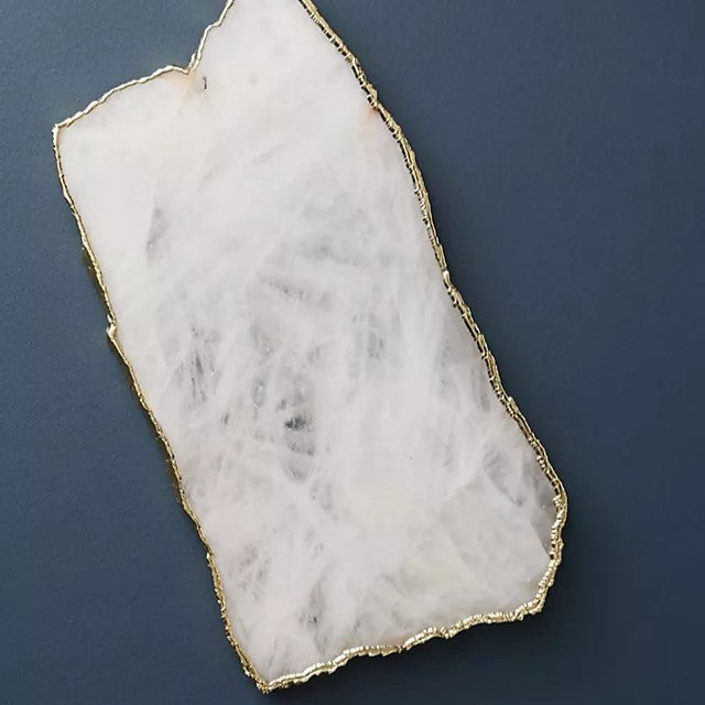 Agate Platter in White