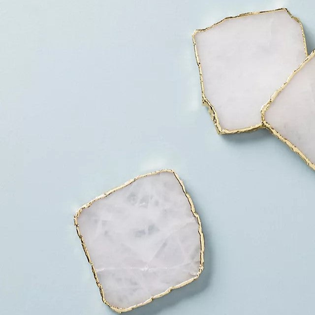 Agate Coaster in White