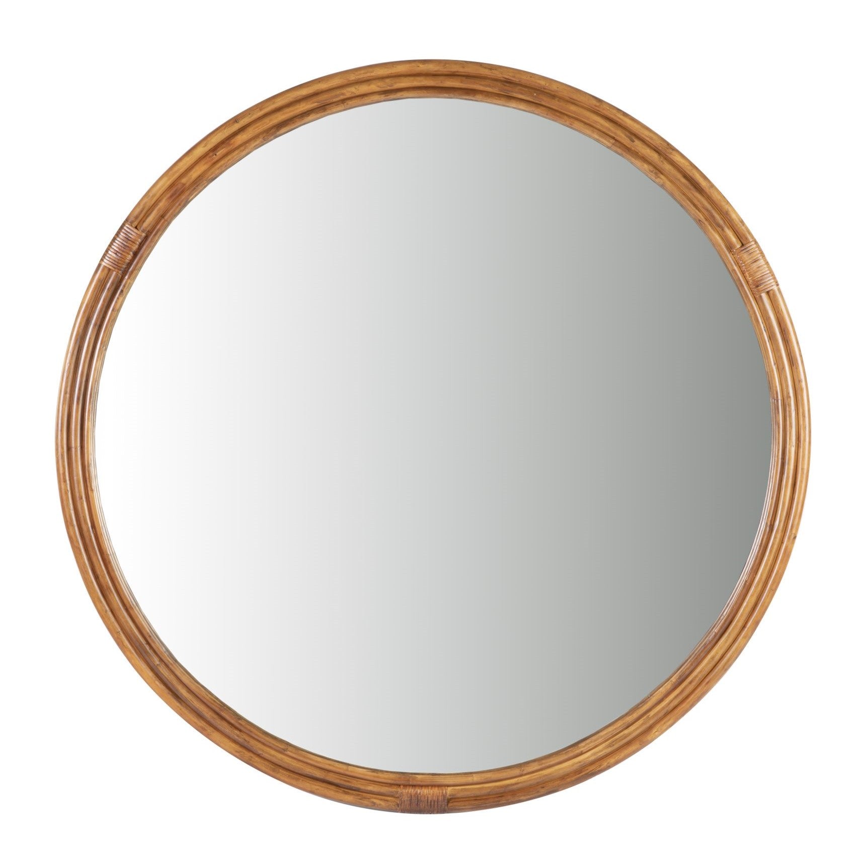 Dark Chestnut Round Mirror