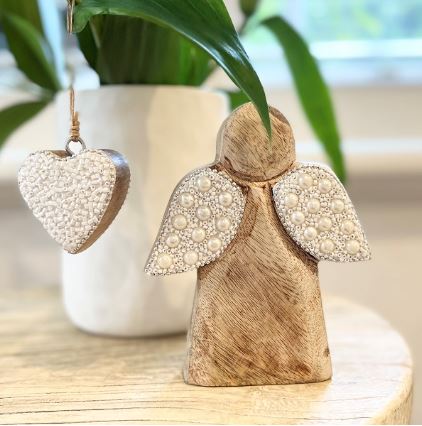 Beaded Timber Angel